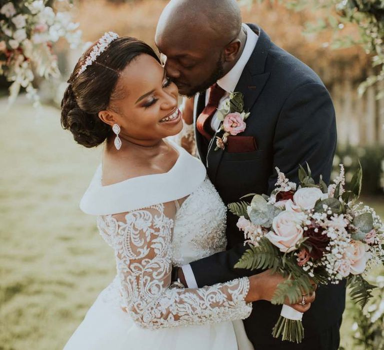 Intimate bride and groom portrait by Olegs Samsonovs Photography