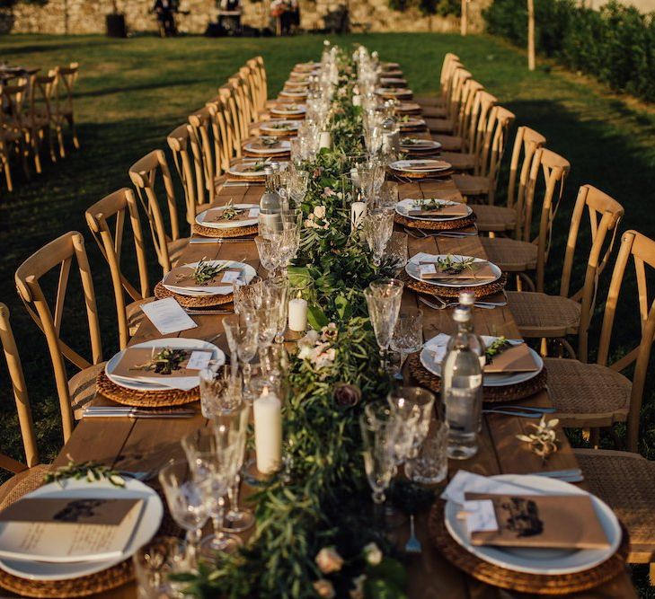 Table Decor for Rustic Wedding