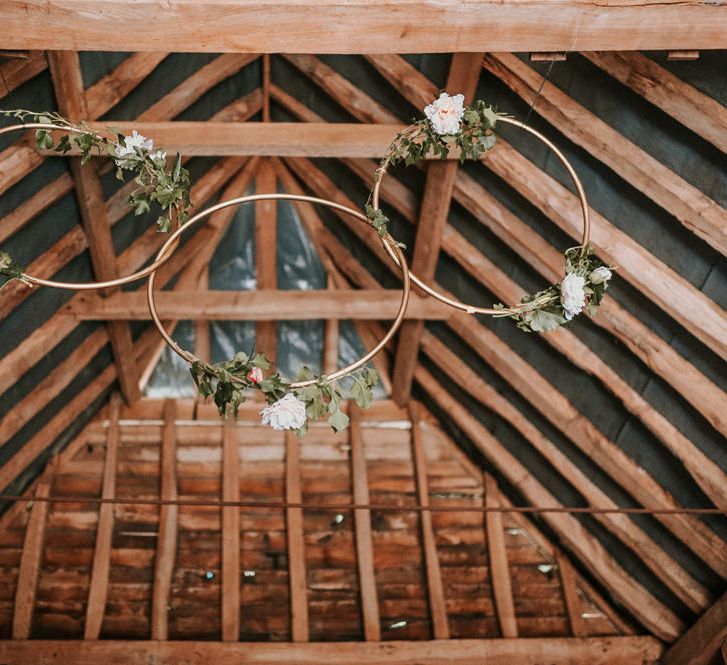 DIY Hanging Hoop Wedding Decor with Foliage