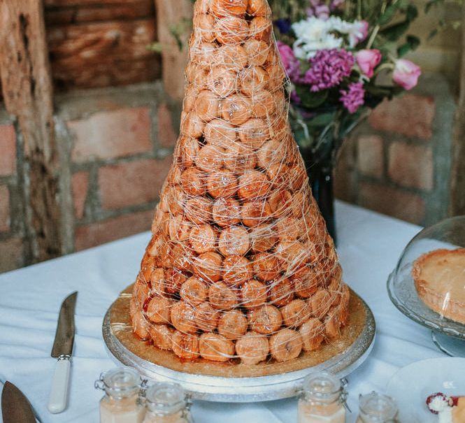 Croquembouche Tower Wedding Cake