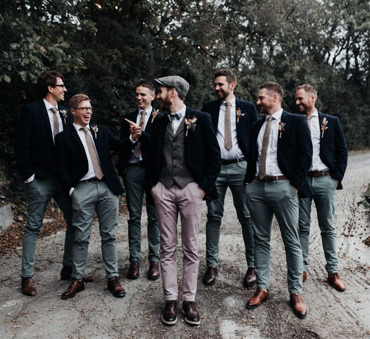 Groomsmen in Chinos and Blazers