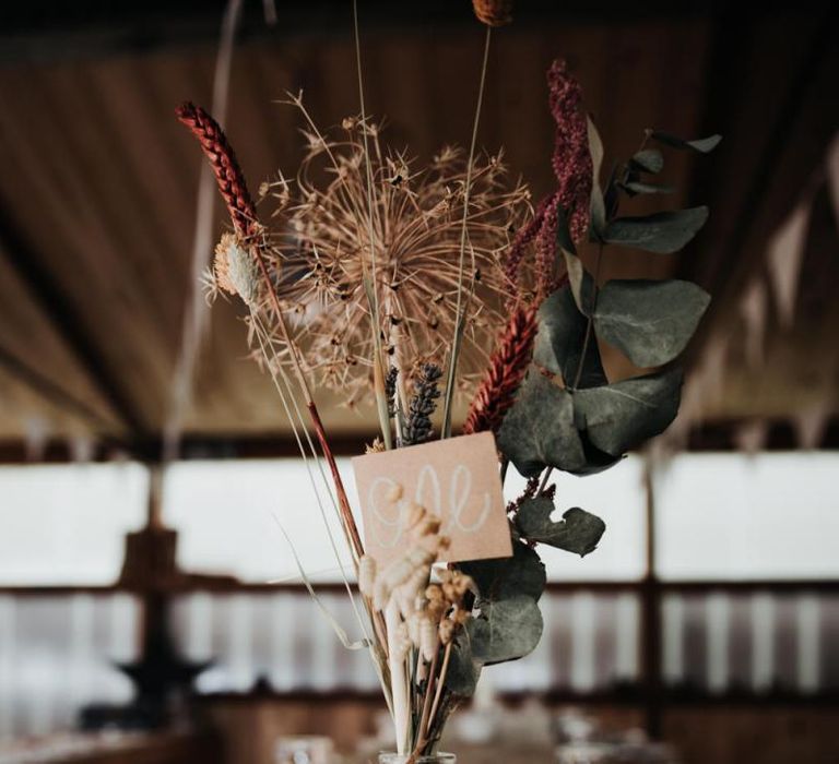 Table Number in Centrepiece Floral Arrangement