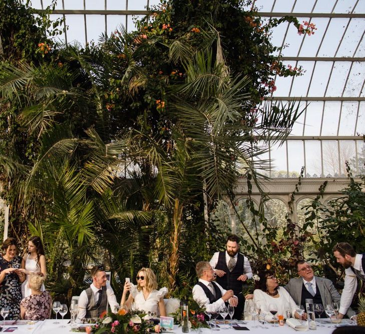 Top table during wedding reception