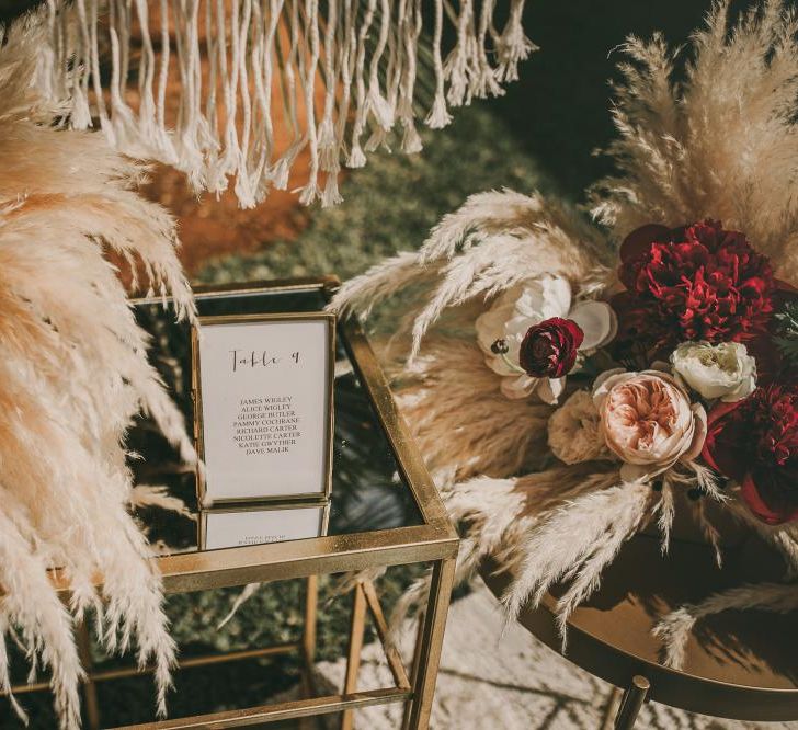 Pampas Grass Wedding Decor // Wes Anderson Inspired Destination Wedding Planned &amp; Styled By Paloma Cruz Events With Images From Pablo Laguia &amp; Film By David Rodriquez