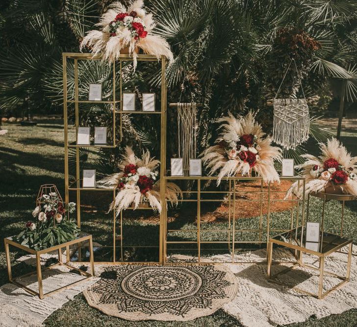 Pampas Grass Wedding Decor // Wes Anderson Inspired Destination Wedding Planned &amp; Styled By Paloma Cruz Events With Images From Pablo Laguia &amp; Film By David Rodriquez