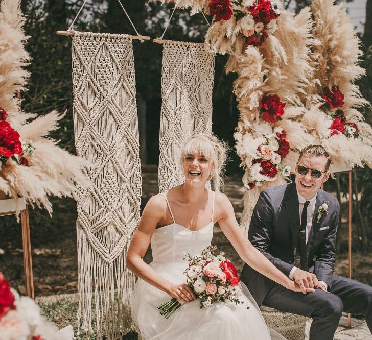 Pampas Grass &amp; Macrame Wedding Decor // Wes Anderson Inspired Destination Wedding Planned &amp; Styled By Paloma Cruz Events With Images From Pablo Laguia &amp; Film By David Rodriquez