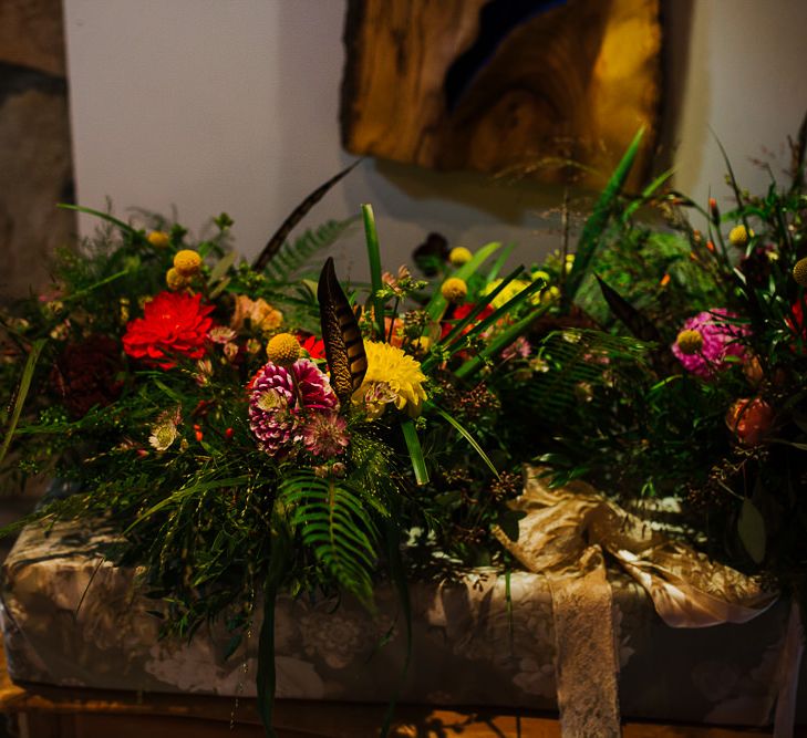 Colourful Wedding Bouquets | Brightly Coloured Festival Wedding with Outdoor Humanist Ceremony &amp; Tipi Reception on the Yorkshire Dales | Tim Dunk Photography