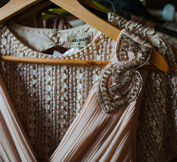 Wedding Morning Bridal Preparations | Blush Bridesmaid Dresses |  Brightly Coloured Festival Wedding with Outdoor Humanist Ceremony &amp; Tipi Reception on the Yorkshire Dales | Tim Dunk Photography