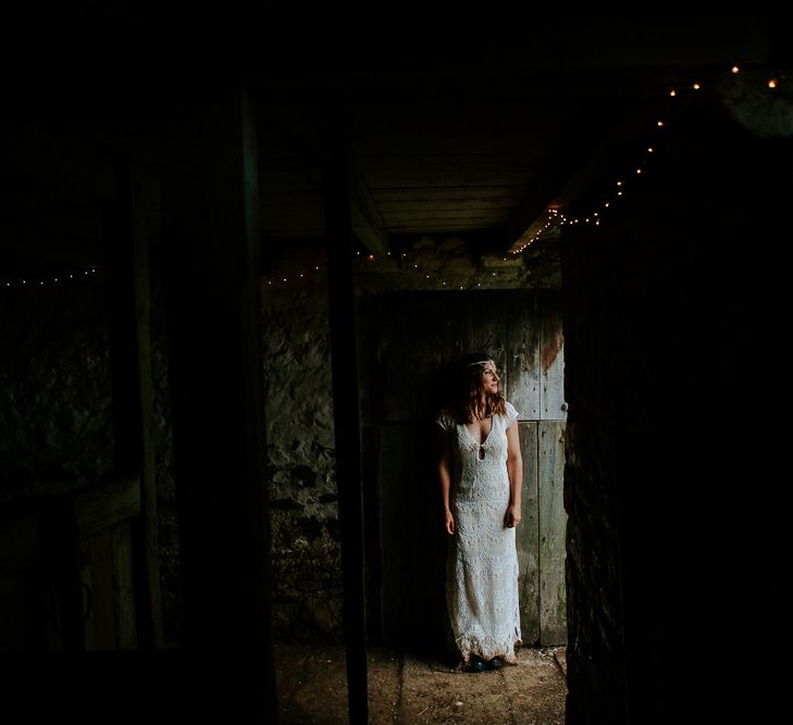 Boho Bride in Daughters of Simone Lace Gown | Brightly Coloured Festival Wedding with Outdoor Humanist Ceremony &amp; Tipi Reception on the Yorkshire Dales | Tim Dunk Photography