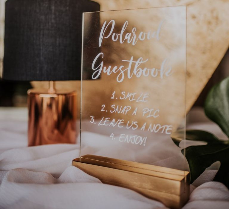 Acrylic wedding signs for guestbook