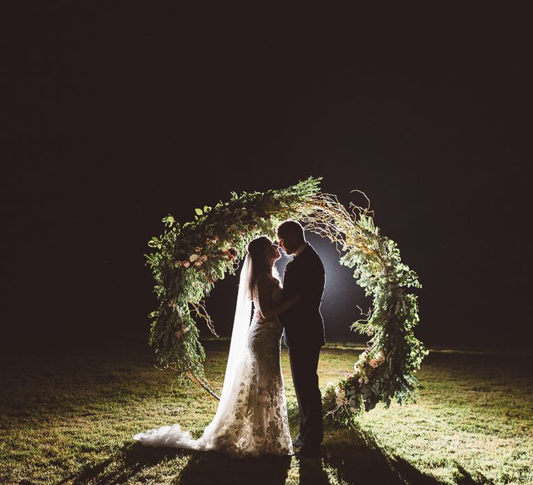 Firework display to end the night at Crouchers Orchards for intimate and relaxed wedding