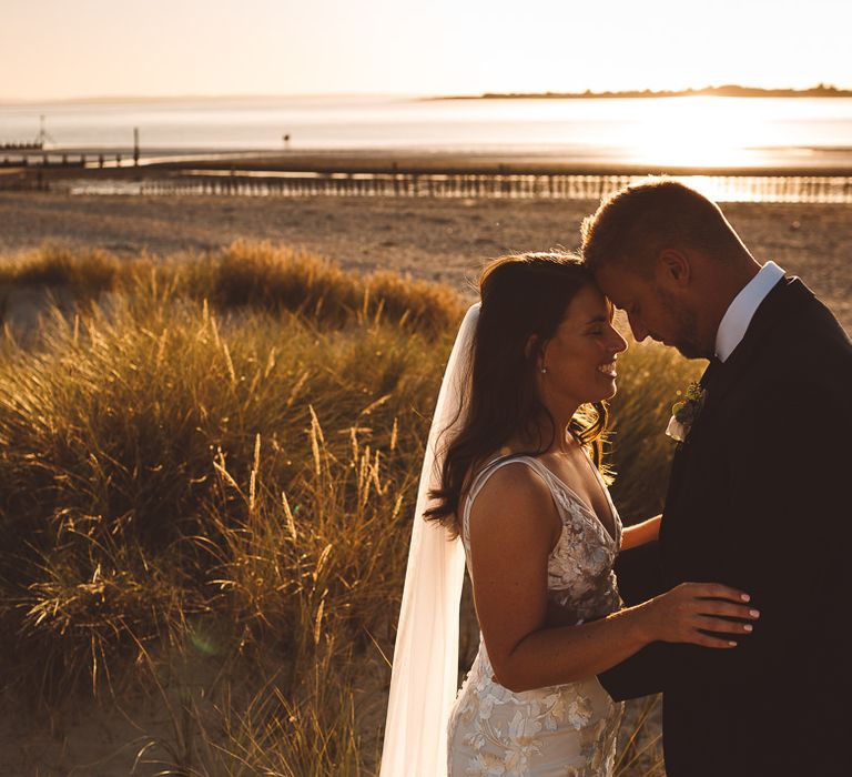 Bride wearing Made With Love Bridal Dress at intimate wedding