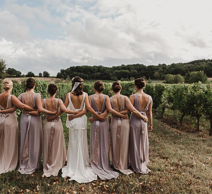 Chateau Rigaud | Bordeaux, France | Harvey Vintage Dress | Bridesmaids in ASOS | Florals by Flowers in The Vines