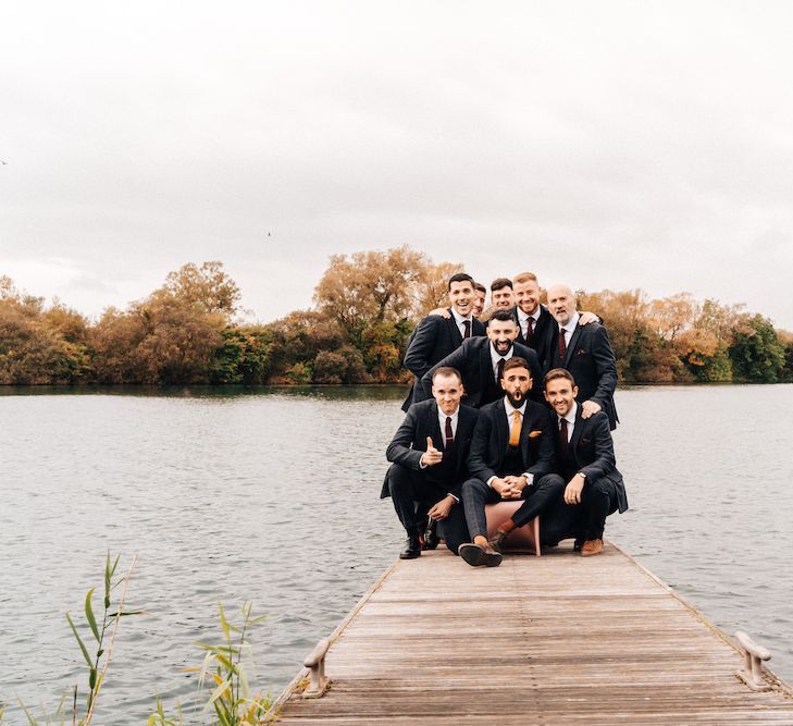 Groomsmen at October wedding