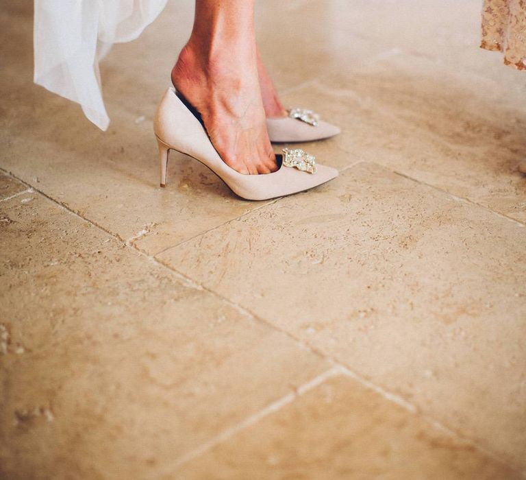 Dune Bridal Shoes | Outdoor Destination Wedding at Le Peit Hameau Wedding Venue Provence, South of France Planned by By Mademoiselle | Lovestruck Photography