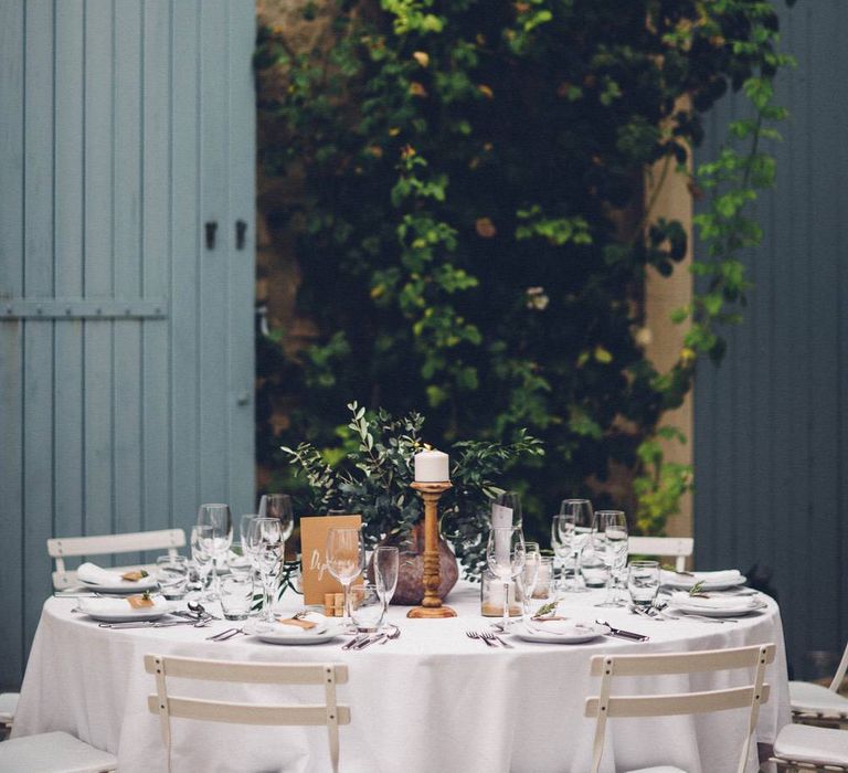 Table Centrepiece | Outdoor Destination Wedding at Le Peit Hameau Wedding Venue Provence, South of France Planned by By Mademoiselle | Lovestruck Photography