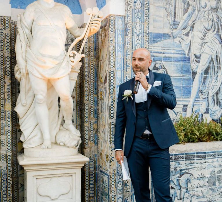 Grooms Speech at Palácio Fronteira Lisbon Wedding Venue