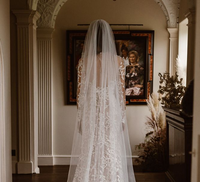 Applique Cathedral Length Veil | Emma Beaumont Wedding Dress Collection | Bridal Gowns | Stylish Wedding Dresses | Agnes Black Photography