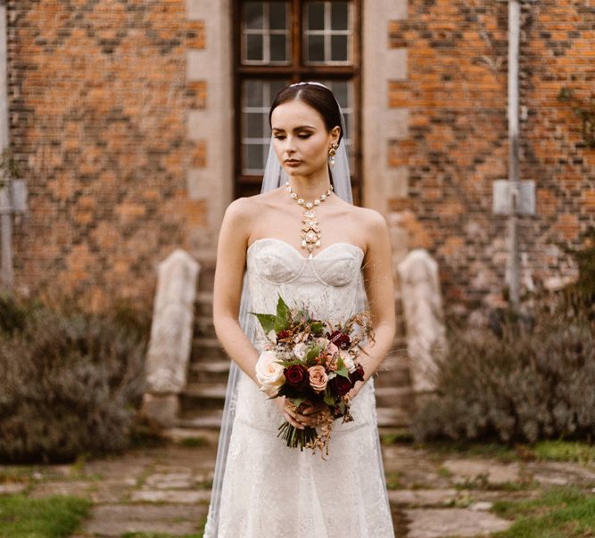 Fitted Corset Wedding Dress with Tiered Wedding Skirt | Emma Beaumont Wedding Dress Collection | Bridal Gowns | Stylish Wedding Dresses | Agnes Black Photography