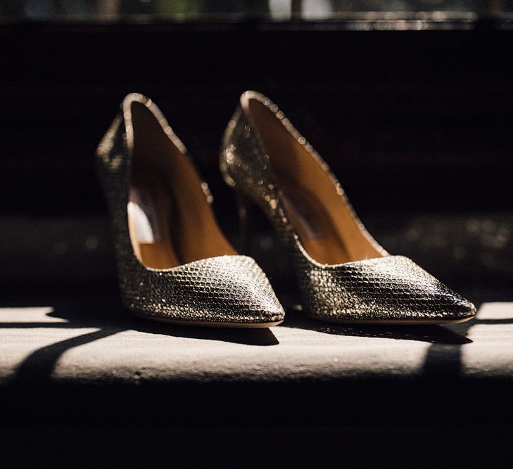 Silver jimmy Choo Pumps | Stylish Tuscan Wedding at Vignamaggio Planned by The Wedding Boutique Italy | Samuel Docker Photography | Paul Vann Films