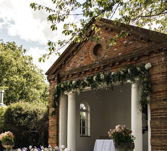 Micklefield Hall's temple by the pond