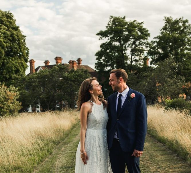 Bride and groom portrait by Stephanie &amp; Nicole Photography