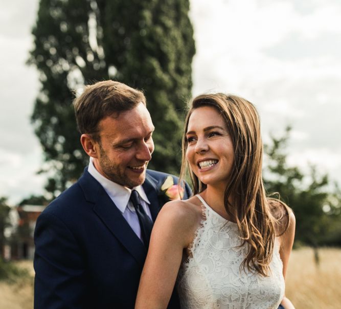 Intimate bride and groom portrait by Stephanie &amp; Nicole Photography