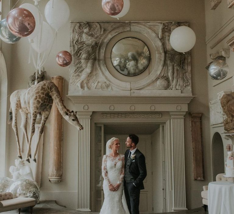 Quirky wedding decor at Aynhoe Park