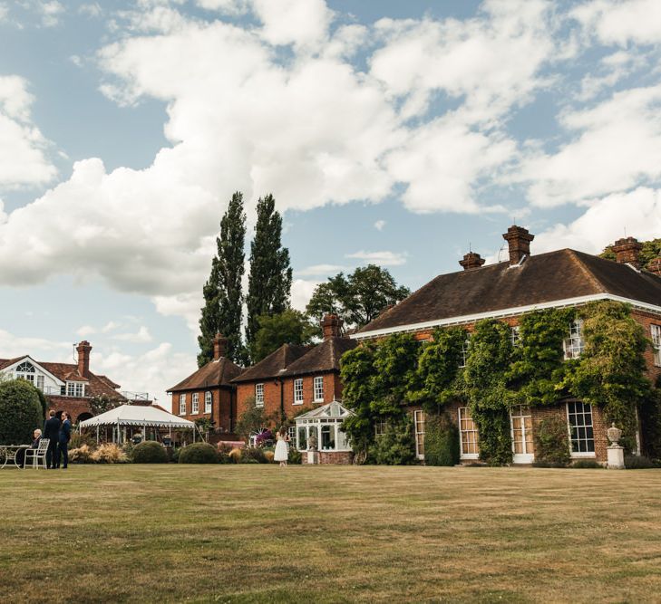 Outdoor wedding reception at intimate wedding