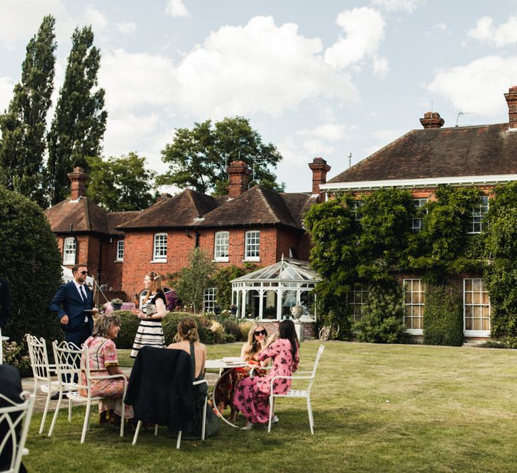 Outdoor reception at Intimate Micklefield Hall micro wedding