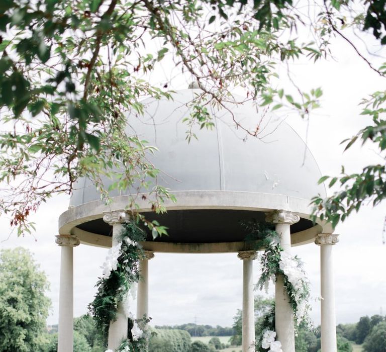 Outdoor ceremony at Froyle Park wedding