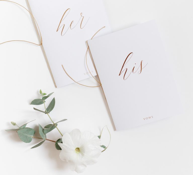 His and hers vow books