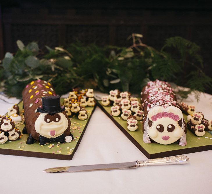 M&amp;S caterpillar cakes at London reception