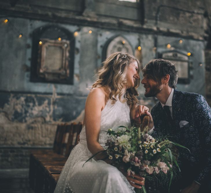 Bride And Groom In Asylum Chapel London