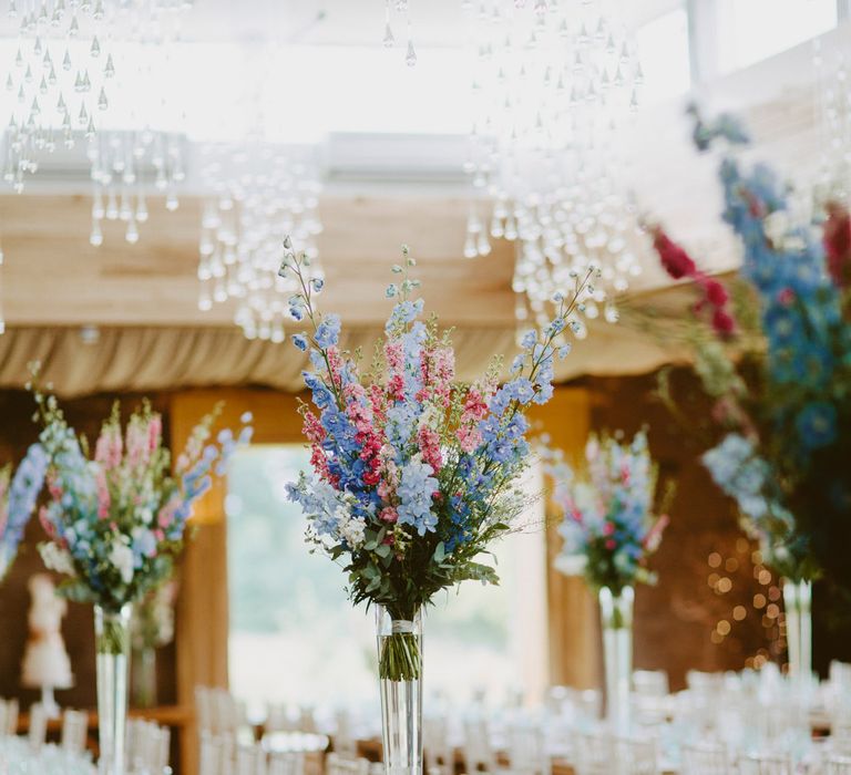 Larkspur &amp; Delphinium Wedding Flowers Elmore Court Gloucestershire Bride Pronovias Calligraphy Pale Press Flowers By The Rose Shed Images David Jenkins