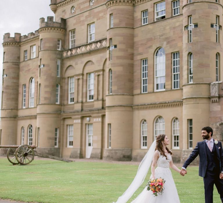 Bride and groom at Culzean Castle wedding in Scotland