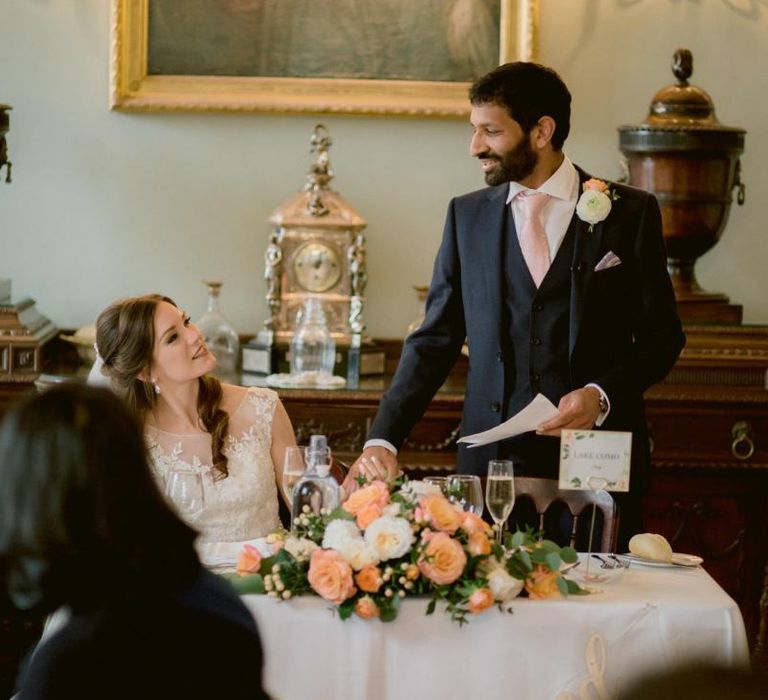 Groom wedding speech at Culzean Castle wedding