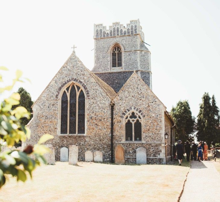 English Country Church in Thorrington, Essex | Quintessential English Country Wedding in Glass Marquee at Family Home | Maryanne Weddings Photography