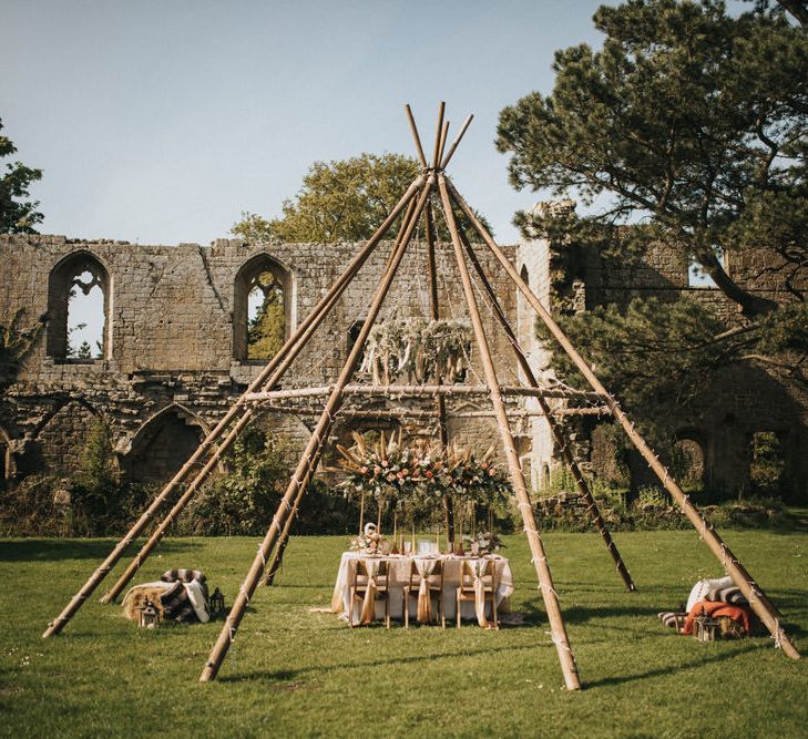 Outdoor Naked Tipi at Jervaulx Abbey