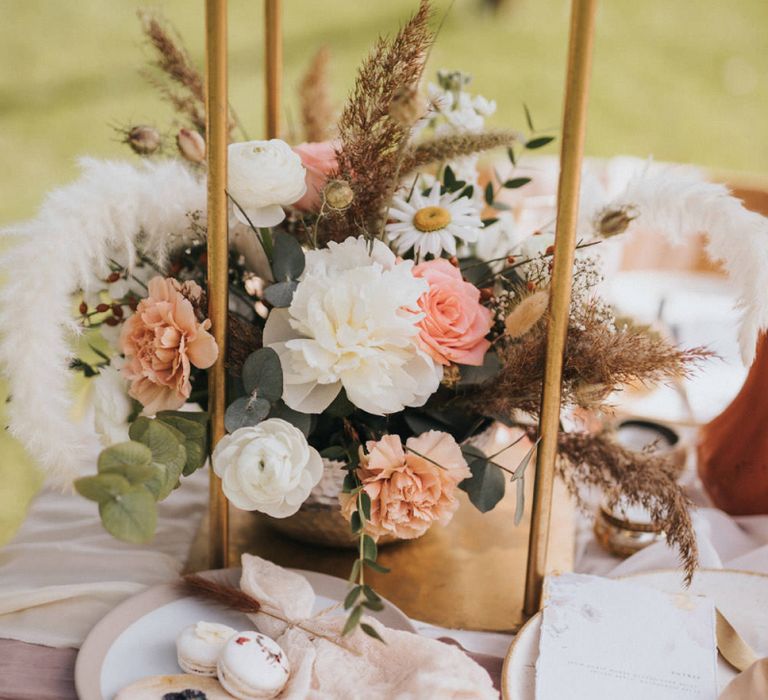 Floral Table Decor and Individual Treats