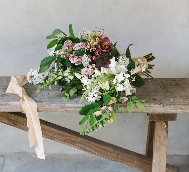 Wedding Bouquet by The Garden Gate Flower Company | Timeless English Country Garden Inspiration at Boconnoc House and Estate in Cornwall, Styled by On Serpentine Shores | Debs Alexander Photography