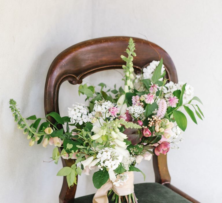 Wedding Bouquet by The Garden Gate Flower Company | Timeless English Country Garden Inspiration at Boconnoc House and Estate in Cornwall, Styled by On Serpentine Shores | Debs Alexander Photography