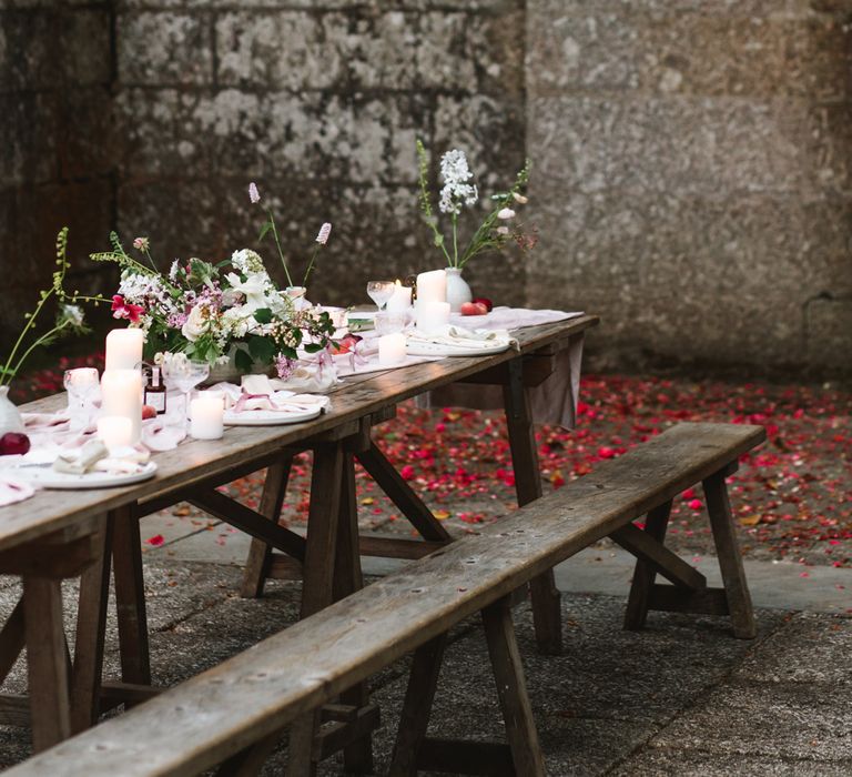 Elegant Tablescape | Timeless English Country Garden Inspiration at Boconnoc House and Estate in Cornwall, Styled by On Serpentine Shores | Debs Alexander Photography