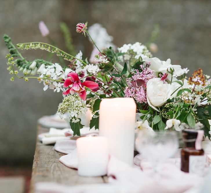 Floral Arrangement | Timeless English Country Garden Inspiration at Boconnoc House and Estate in Cornwall, Styled by On Serpentine Shores | Debs Alexander Photography