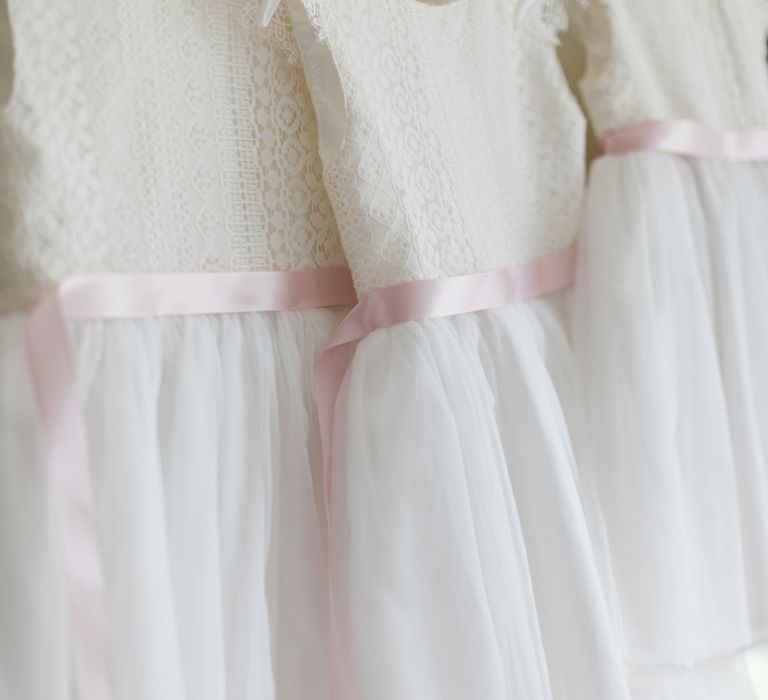 Flower Girl Dresses | Pink ASOS Bridesmaid Dresses | Pink &amp; White At Home Marquee Wedding by Pretty Creative Styling | Jo Bradbury Photography