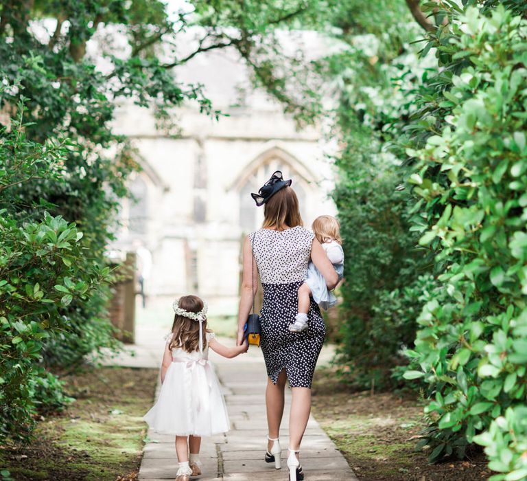 Wedding Guests | Pink &amp; White At Home Marquee Wedding by Pretty Creative Styling | Jo Bradbury Photography