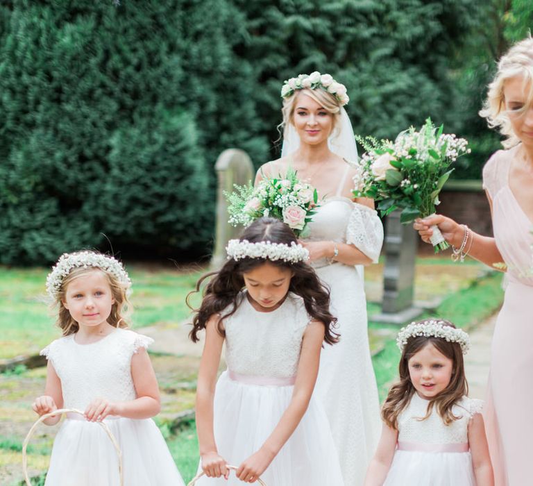 Cute Flower Girls | Pink &amp; White At Home Marquee Wedding by Pretty Creative Styling | Jo Bradbury Photography