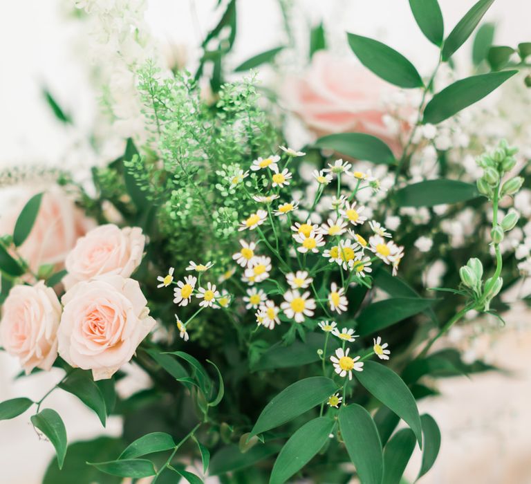 Pink White &amp; Green Flowers in Pitcher Jug | Pink &amp; White At Home Marquee Wedding by Pretty Creative Styling | Jo Bradbury Photography