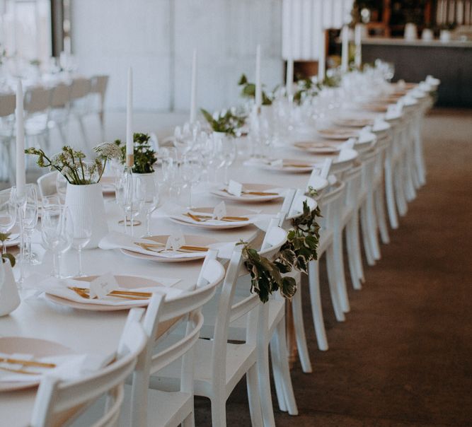 Elegant Tablescape | Destination Wedding at The Modern Heirloom at Overgaauw Wine Estate in South Africa | Fiona Clair Photography