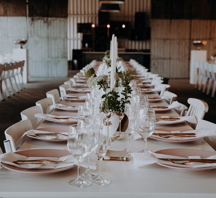 Elegant Tablescape | Destination Wedding at The Modern Heirloom at Overgaauw Wine Estate in South Africa | Fiona Clair Photography